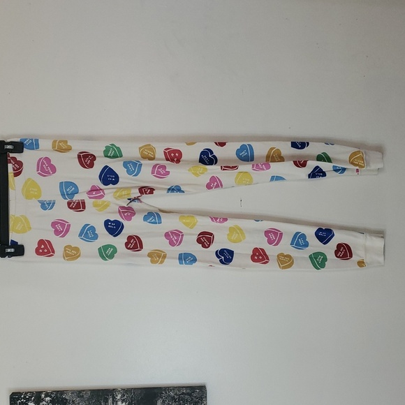 Hanna Andersson Organic Cotton Long John Heart Pajamas Size 14 Top & Bottom - Picture 3 of 16